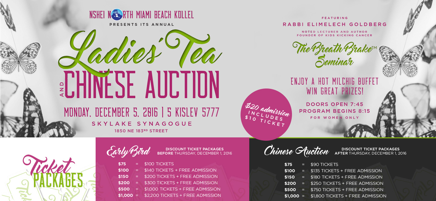 Ladies Tea and chinese auction