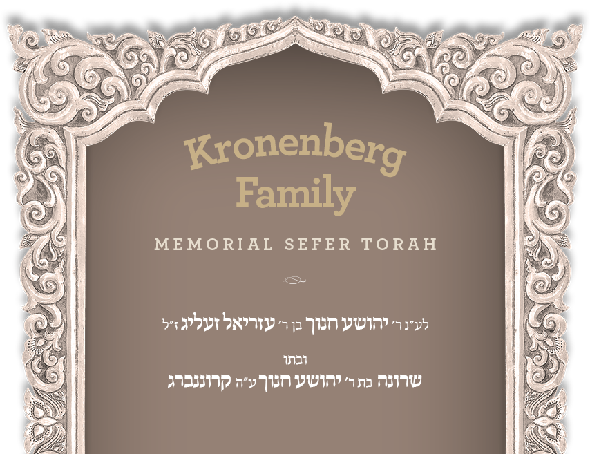 Kronenberg Family Memorial Sefer Torah